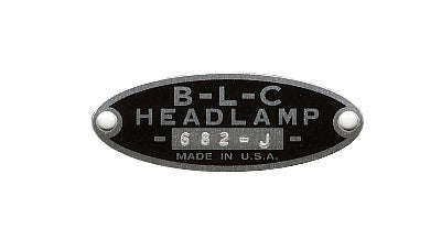 "B-L-C" Headlamp Tags